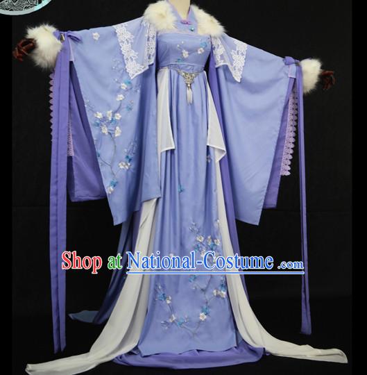 Gorgeous Chinese Fairy Princess Empress Queen Cosplay Costumes Ancient Chinese Clothing Complete Set for Women