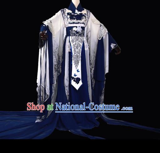 Gorgeous Chinese Fairy Princess Empress Queen Cosplay Costumes Ancient Chinese Clothing Complete Set for Women