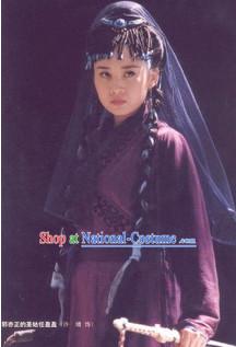 Ancient Chinese Swordswoman Hair Accessories and Wig Set