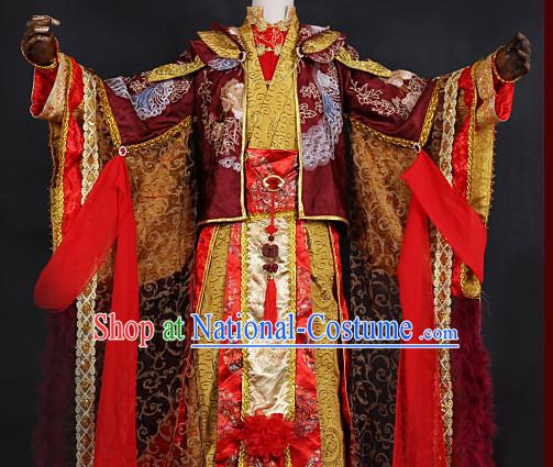 Gorgeous Chinese Emperor Prince Costumes Ancient Chinese Clothing Complete Set for Men