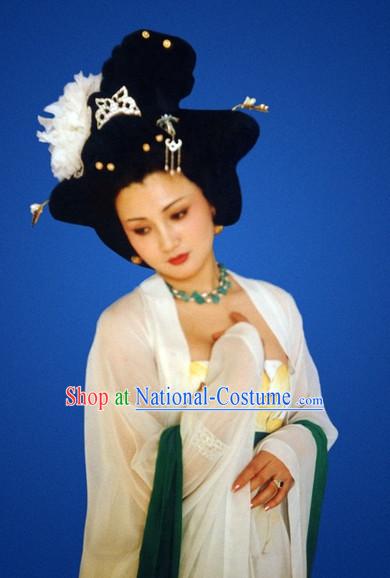 Ancient Chinese Style Black Empress Wigs and Headwear for Women