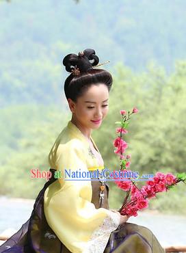 Ancient Chinese Style Palace Lady Black Long Wigs