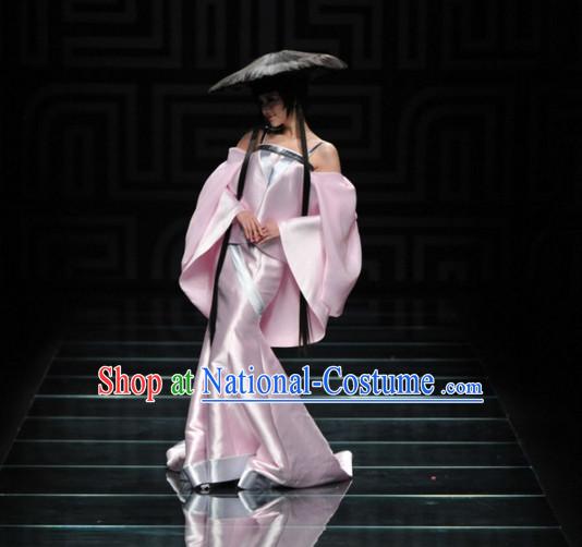 Asian Chinese Fashion Custom Tailored Custom Make Made to Order Chinese Style Custom Made Professional Stage Performance Costumes and Hair Decoration Headwear Complete Set