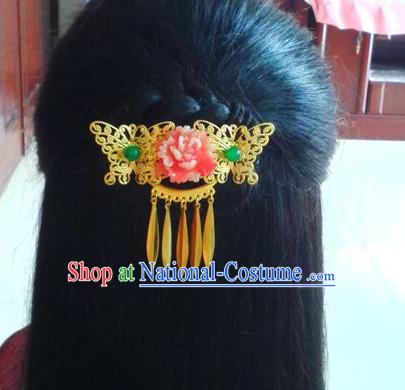 Chinese Traditional Ancient Imperial Hair Sticks Hair Ornaments Chopsticks Gold Hair Pins Hairsticks Oriental Asian Head Jewellery Hair Clips Hair pIeces Hair Style