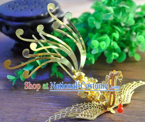 Chinese Traditional Ancient Imperial Hair Sticks Hair Ornaments Chopsticks Gold Hair Pins Hairsticks Oriental Asian Head Jewellery Hair Clips Hair pIeces Hair Style