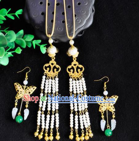 Chinese Traditional Ancient Imperial Empress Earrings and Hairpins