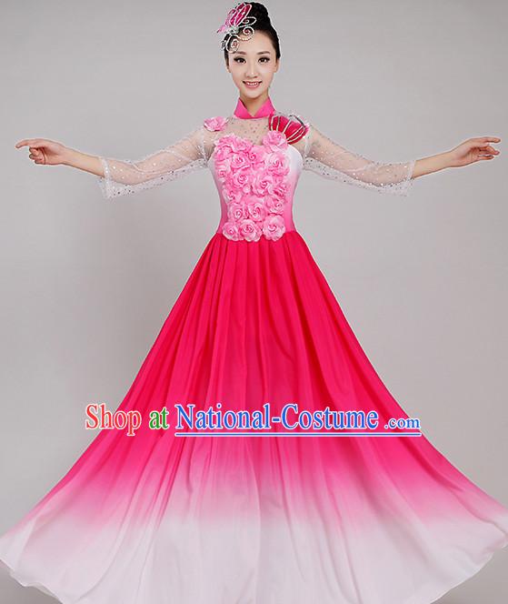 Chinese Dance costume Dance Classes Uniforms Folk Dance Traditional Cultural Dance Costumes Complete Set