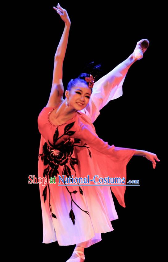 Chinese Classical Dance Costume Folk Dancing Costumes Traditional Chinese Dance Costumes Asian Dance Costumes Complete Set for Women