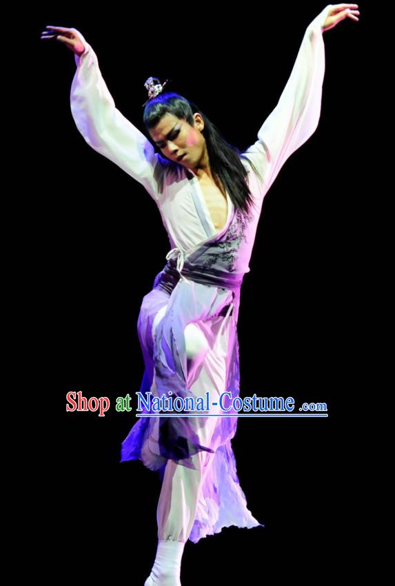 Chinese Classical Dance Costume Folk Dancing Costumes Traditional Chinese Dance Costumes Asian Dance Costumes Complete Set for Men