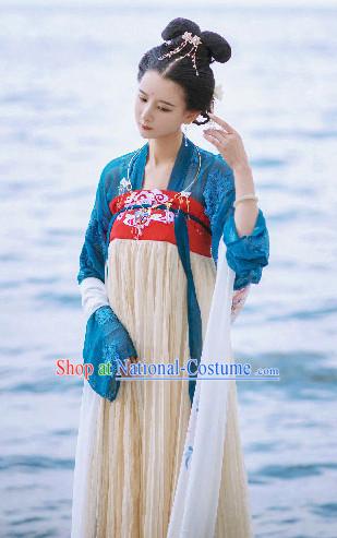 Chinese Traditional Oriental Dress Hanfu Clothing Asian Dresses Fashion Cheongsam Dress China Clothing and Hair Jewelry for Women