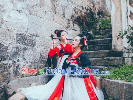 Chinese Traditional Oriental Dress Hanfu Clothing Asian Dresses Fashion Cheongsam Dress China Clothing and Hair Jewelry for Women