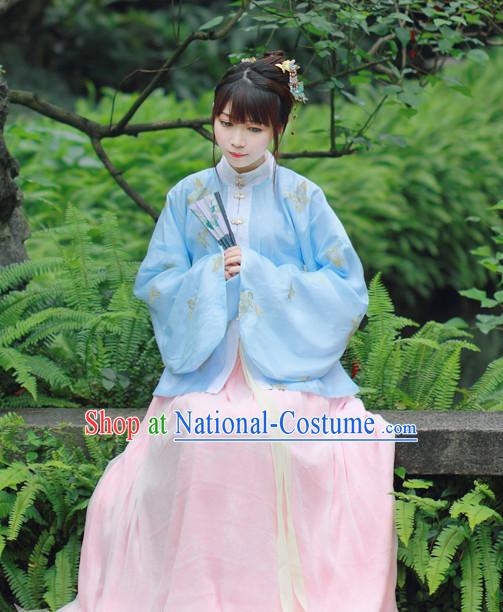 Chinese Traditional Dress Hanfu Costume China Kimono Robe Ancient Chinese Clothing National Costumes Gown Wear for Women Girls