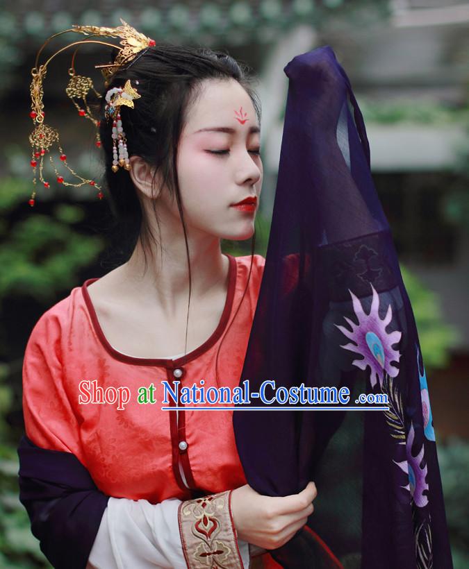 Chinese Traditional Dress Hanfu Costume China Kimono Robe Ancient Chinese Clothing National Costumes Gown Wear