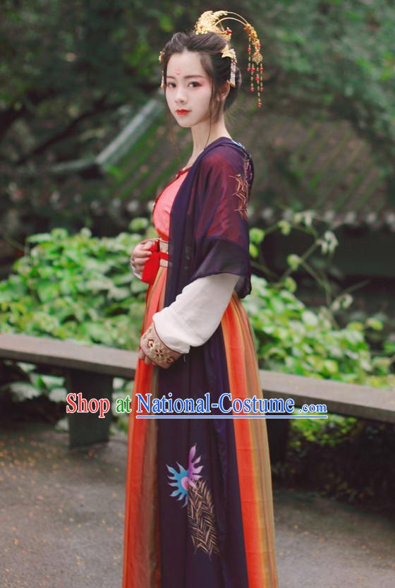 Chinese Traditional Dress Hanfu Costume China Kimono Robe Ancient Chinese Clothing National Costumes Gown Wear