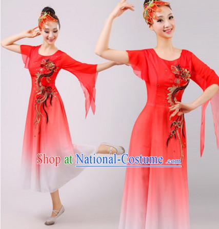 Chinese Folk Dance Dress Clothing Dresses Costume Ethnic Dancing Cultural Dances Costumes for Women