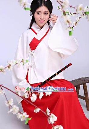 Ancient Chinese Ming Dynasty Drama Scene Hanfu Clothing Complete Set for Women