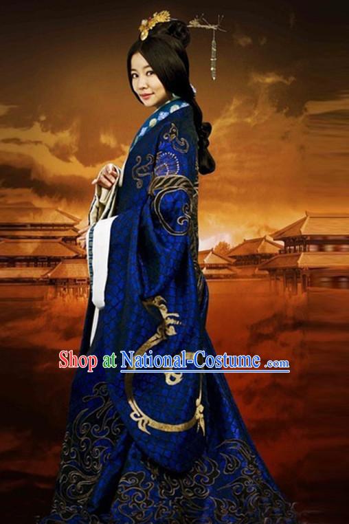 Top Chinese Traditional Princess Clothing Theater and Reenactment Costumes Red Chamber Chinese Clothes and Headpieces Complete Set for Women