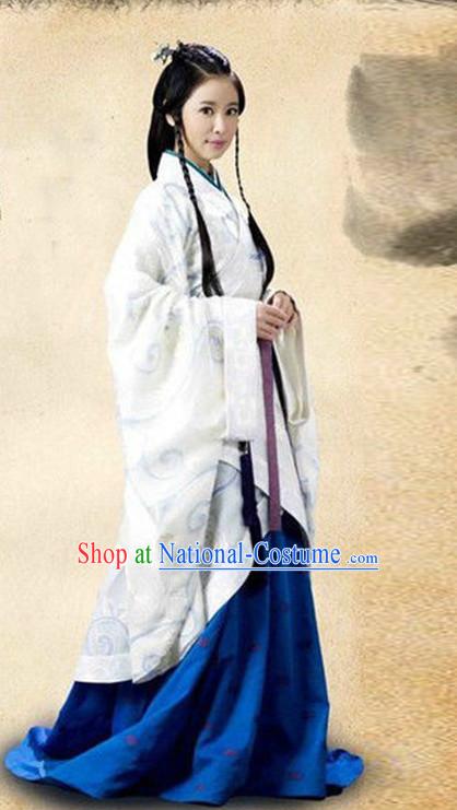 Top Chinese Traditional Princess Clothing Theater and Reenactment Costumes Red Chamber Chinese Clothes and Headpieces Complete Set for Women