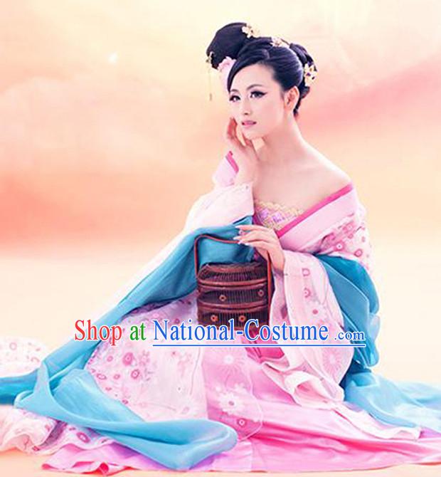 Chinese Ancient Women s Clothing _ Apparel Chinese Traditional Dress Theater and Reenactment Costumes and Headwear Complete Set