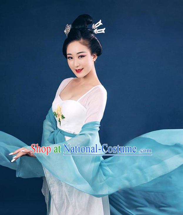 Chinese Ancient Women s Clothing _ Apparel Chinese Traditional Dress Theater and Reenactment Costumes and Headwear Complete Set