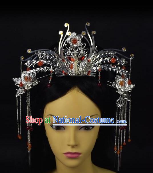 Top Chinese Empress Phoenix Hair Style China Hairpieces Chinese Traditional Hairpins Bridal Headwear