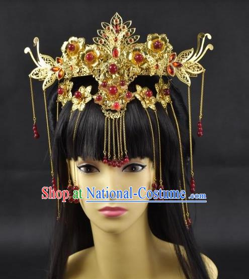 Top Chinese Empress Phoenix Hair Style China Hairpieces Chinese Traditional Hairpins Bridal Headwear