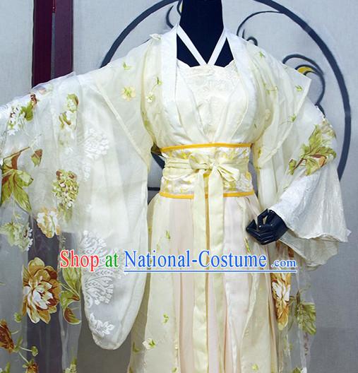 Chinese Ancient Princess Clothing Robes Tunics Accessories Traditional China Clothes Women Adults Kids