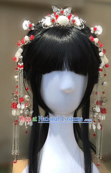 Princess Hanfu Hair Accessories Headpiece Headdress Phoenix Crown Hair Decoration Head Hairpin Accessories Comb Wedding Headwear Hair Accessorie Head Dress