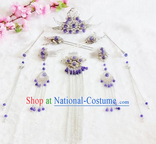 Princess Hanfu Hair Accessories Headpiece Headdress Phoenix Crown Hair Decoration Head Hairpin Accessories Comb Wedding Headwear Hair Accessorie Head Dress