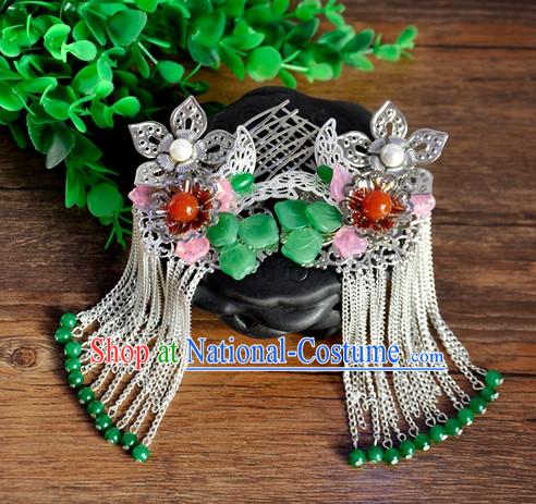 Princess Hanfu Hair Accessories Headpiece Headdress Phoenix Crown Hair Decoration Head Hairpin Accessories Comb Wedding Headwear Hair Accessorie Head Dress