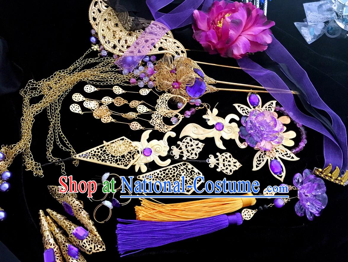 Chinese Ancient Hair Accessories Headpiece Headdress Phoenix Crown Hair Decoration Head Hairpin Accessories Comb Wedding Headwear Hair Accessorie Head Dress