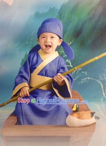 Traditional Chinese Women Clothes Classical Dress Complete Set for Kids