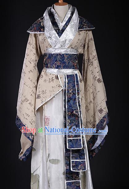 Ancient Chinese Style Halloween Cosplay Cos Fighter Knight Complete Set for Men