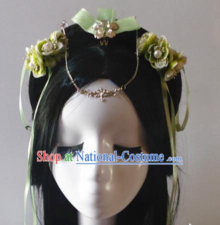 Chinese Classic Lady Fairy Headwear Crowns Hats Headpiece Hair Accessories Jewelry Set