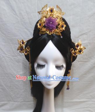 Chinese Classic Headwear Crowns Hats Headpiece Hair Accessories Jewelry Set