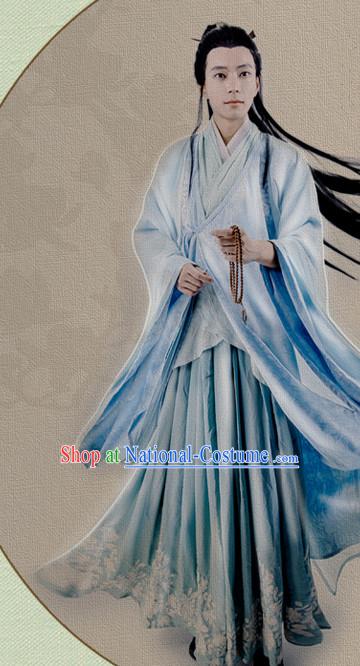 Chinese Prince Hanfu Robe Swords Clothing Handmade Bjd Dress Opera Costume Drama Costumes Complete Set