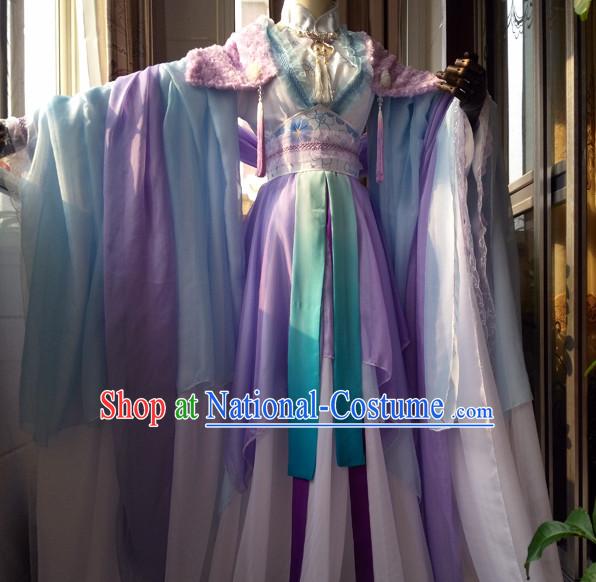 Ancient Chinese Costumes Flower Costume Traditional Chinese Fairy Hanfu Han Fu Costumes Ancient Cosplay Complete Set