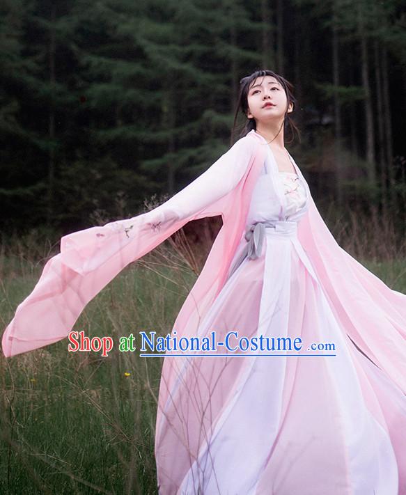 Ancient Chinese Han Dynasty Women Han Costume Dress Hanfu Suit