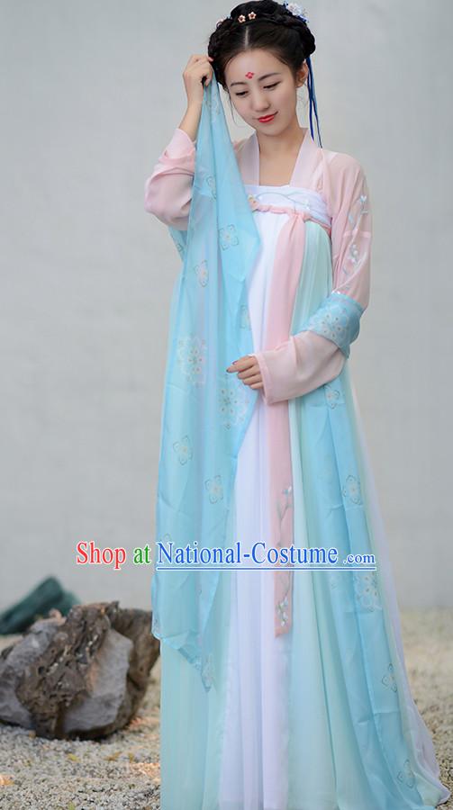 Ancient Chinese Tang Dynasty Women Han Costume Dress Hanfu Suit