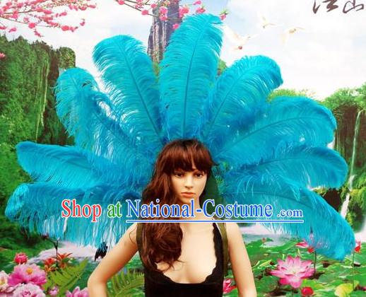 Parade Quality Feather Dance Costumes Popular Ostrich Feathers Fancy Bird Costume Stage Costumes Angel Wings Costume Complete Set