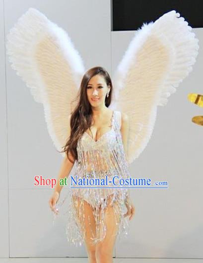 Parade Quality Model Feather Dance Costumes Popular Ostrich Feathers Fancy Bird Costume Stage Costumes Angel Wings Costume Complete Set