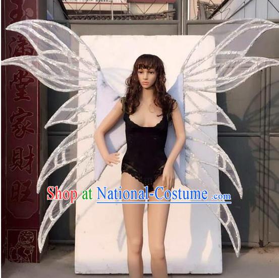 Parade Quality Model Feather Dance Costumes Popular Ostrich Feathers Fancy Costume Stage Drama Costumes Angel Wings Costume Complete Set