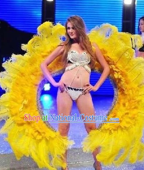 Parade Quality Model Feather Dance Costumes Popular Ostrich Feathers Fancy Costume Stage Drama Costumes Angel Wings Costume Complete Set