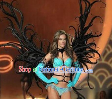 Model Feather Butterfly Dance Costumes Popular Ostrich Feathers Fancy Costume Stage Drama Costumes Angel Wings Parade Costume Complete Set