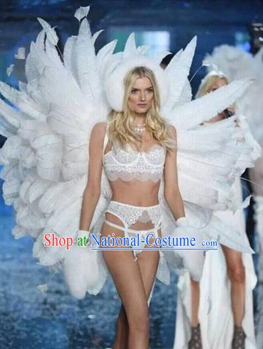 Model Feather Butterfly Dance Costumes Popular Ostrich Feathers Fancy Costume Stage Drama Costumes Angel Wings Parade Costume Complete Set