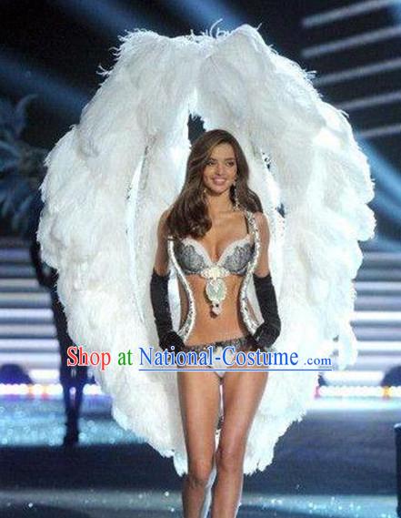 Model Feather Butterfly Dance Costumes Popular Ostrich Feathers Fancy Costume Stage Drama Costumes Angel Wings Parade Costume Complete Set