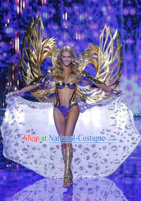 Model Feather Butterfly Dance Costumes Popular Ostrich Feathers Fancy Costume Stage Drama Costumes Angel Wings Parade Costume Complete Set