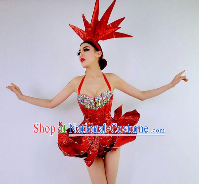 Parade Quality Feather Dance Costumes Popular Ostrich Feathers Fancy Costume Angel Wings Costume Complete Set