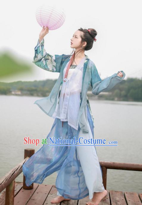 Ancient Chinese Women Clothing Traditional Hanfu Hanbok Kimono Dress National Costume Dresses Complete Set