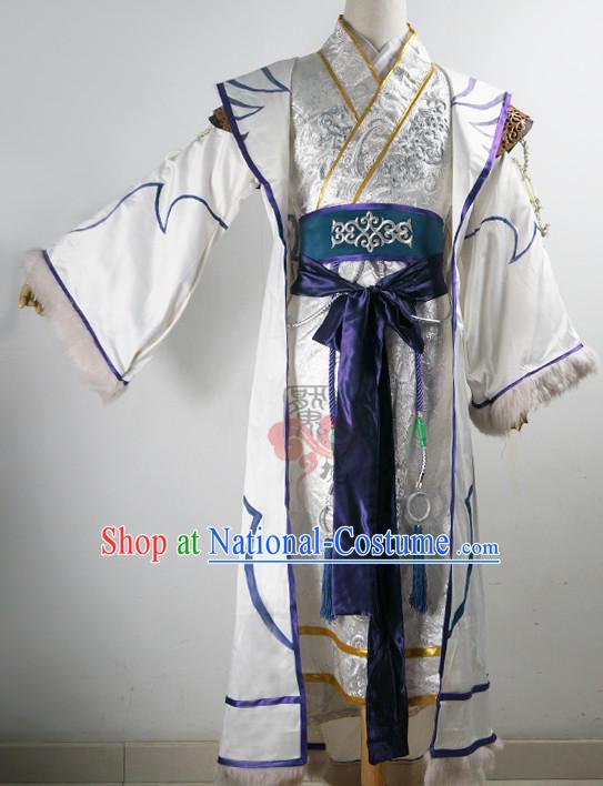 Ancient Chinese Emperor Costumes Empress Clothing Yue Fei Fisherman Traditional Costumes Complete Set for Men